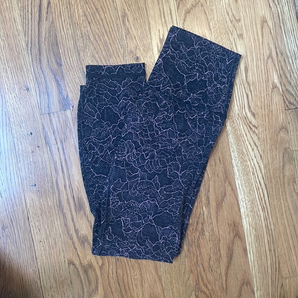 Lululemon Align pants, size 4, black floral print